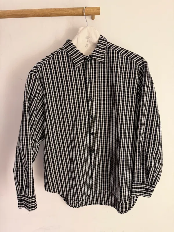 Slowboat Simple Shirt Kelsch Cloth Black/White Check sold by Ven. Space