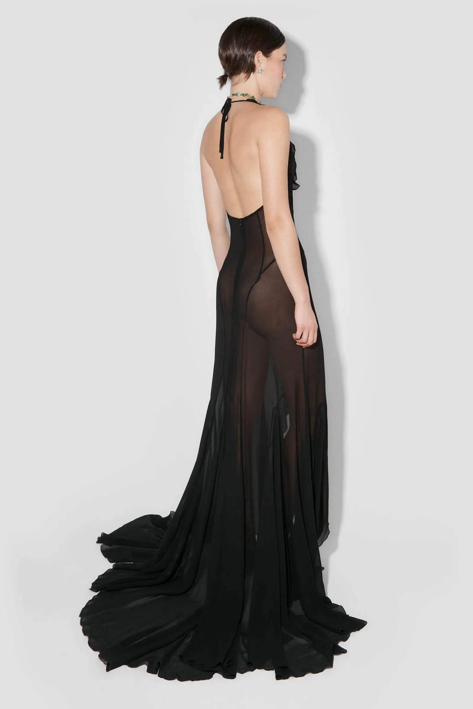 Recycled Viscose Chiffon Maxi Dress sold by MISBHV product image thumbnail 3