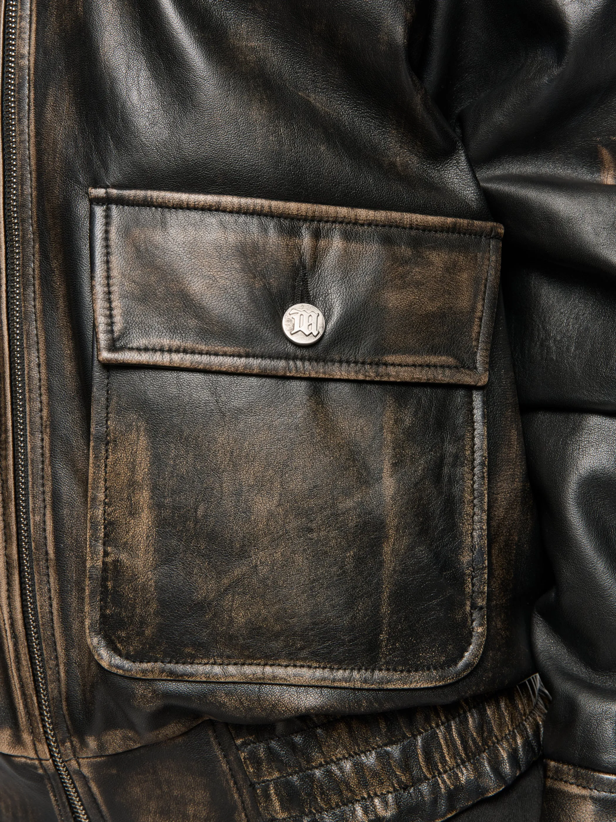 Leather Aviator Jacket sold by MISBHV product image thumbnail 2