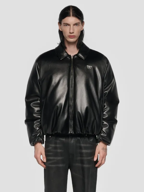 Faux Leather Puffer Bomber Jacket sold by MISBHV