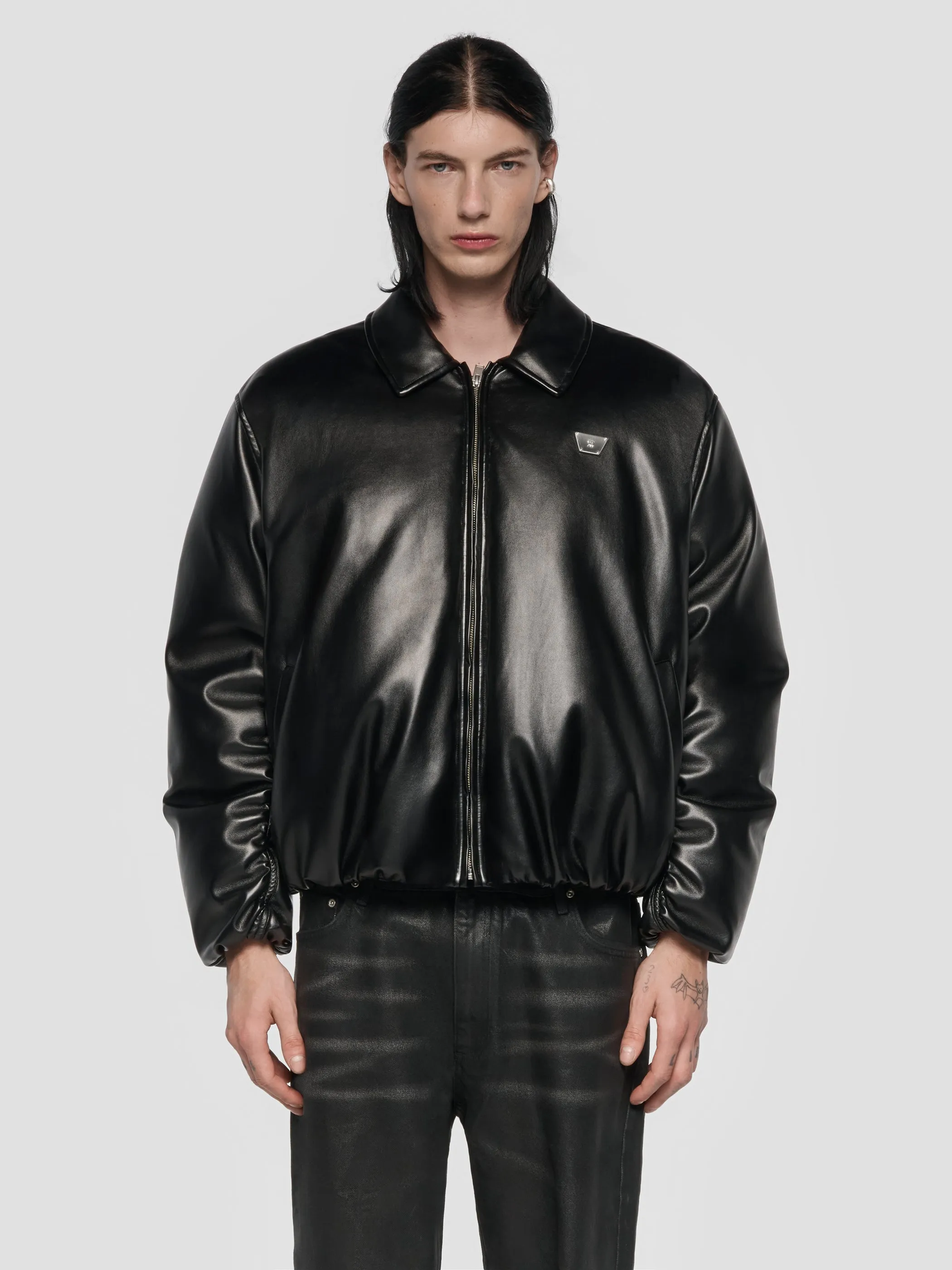Faux Leather Puffer Bomber Jacket sold by MISBHV