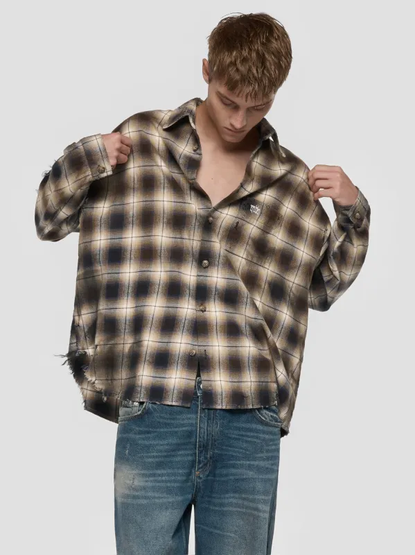 Check Button Up Shirt sold by MISBHV