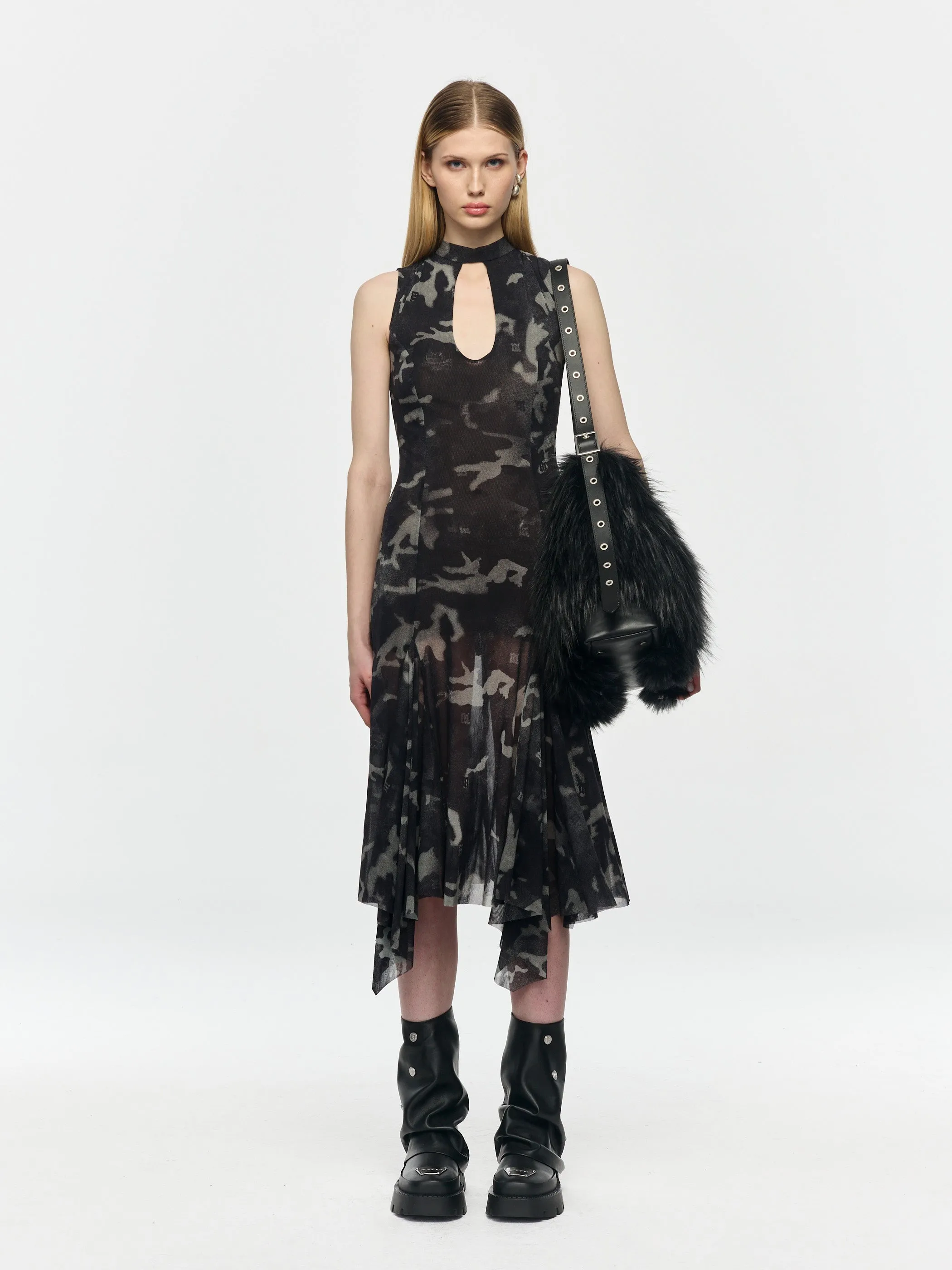 Camo Mesh Midi Dress sold by MISBHV