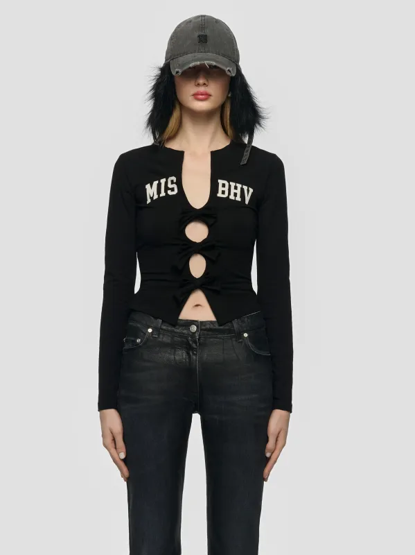 Varsity Bows Longsleeve Top sold by MISBHV