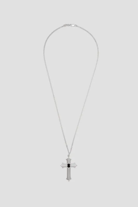 Stone Cross Necklace made by MISBHV