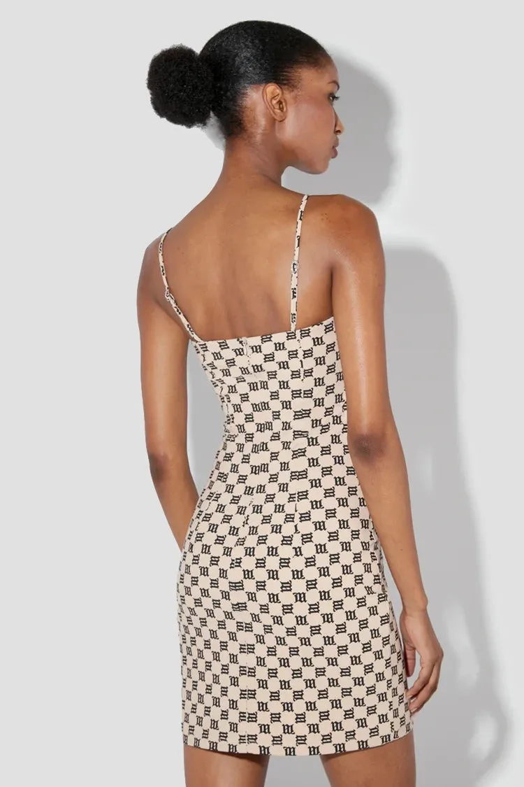 Monogram Spaghetti Mini Dress sold by MISBHV product image thumbnail 3