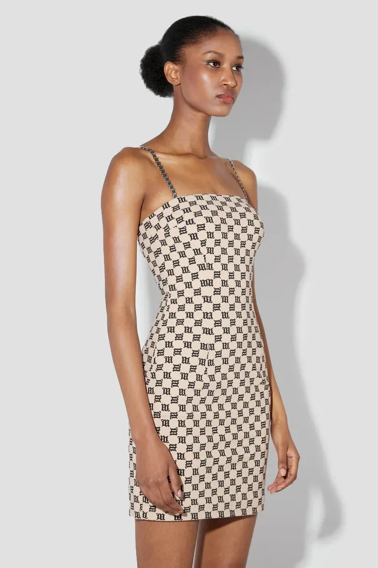 Monogram Spaghetti Mini Dress sold by MISBHV product image thumbnail 2
