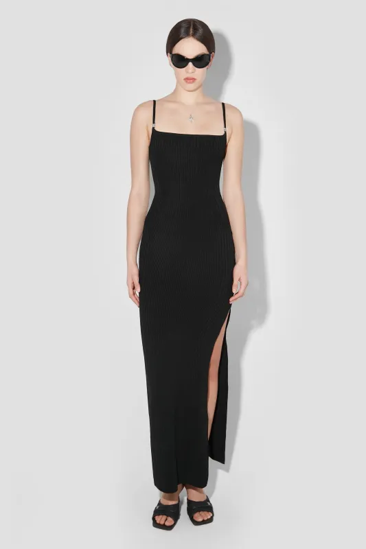 Knitted Seamless Maxi Dress With Slit sold by MISBHV