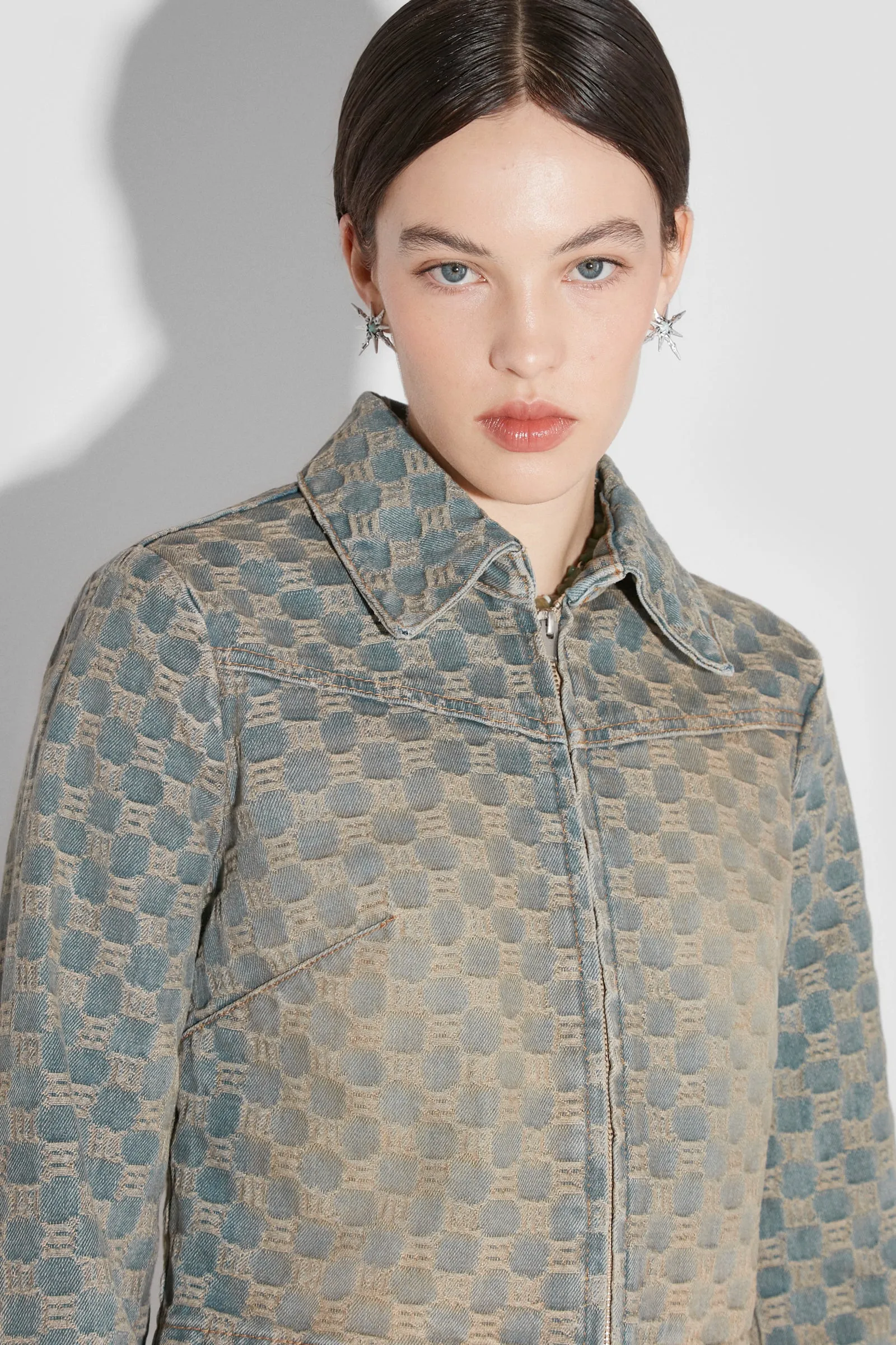 Jacquard Denim Monogram Jacket sold by MISBHV product image thumbnail 2