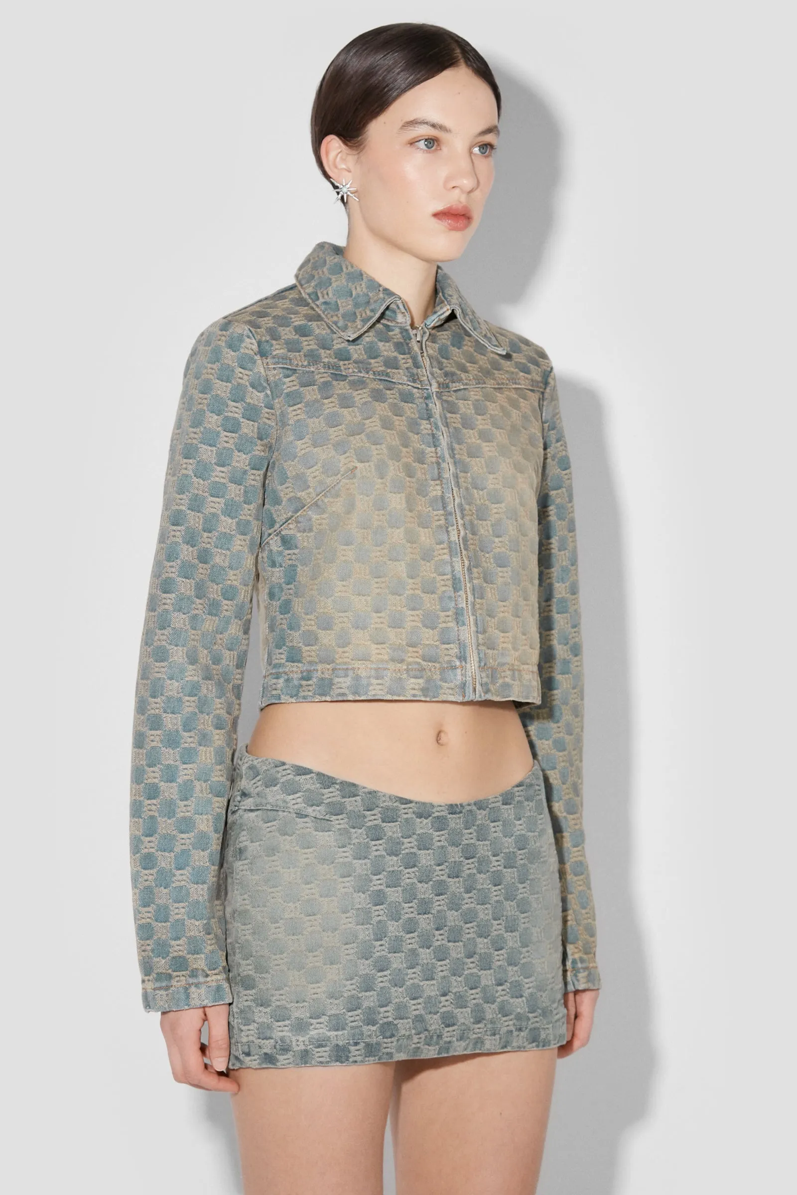 Jacquard Denim Monogram Jacket sold by MISBHV product image thumbnail 3