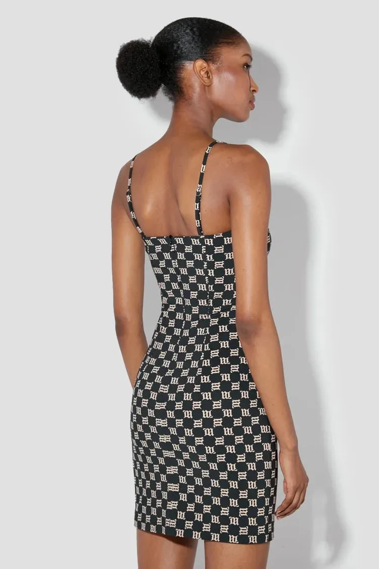 Monogram Spaghetti Mini Dress sold by MISBHV product image thumbnail 2