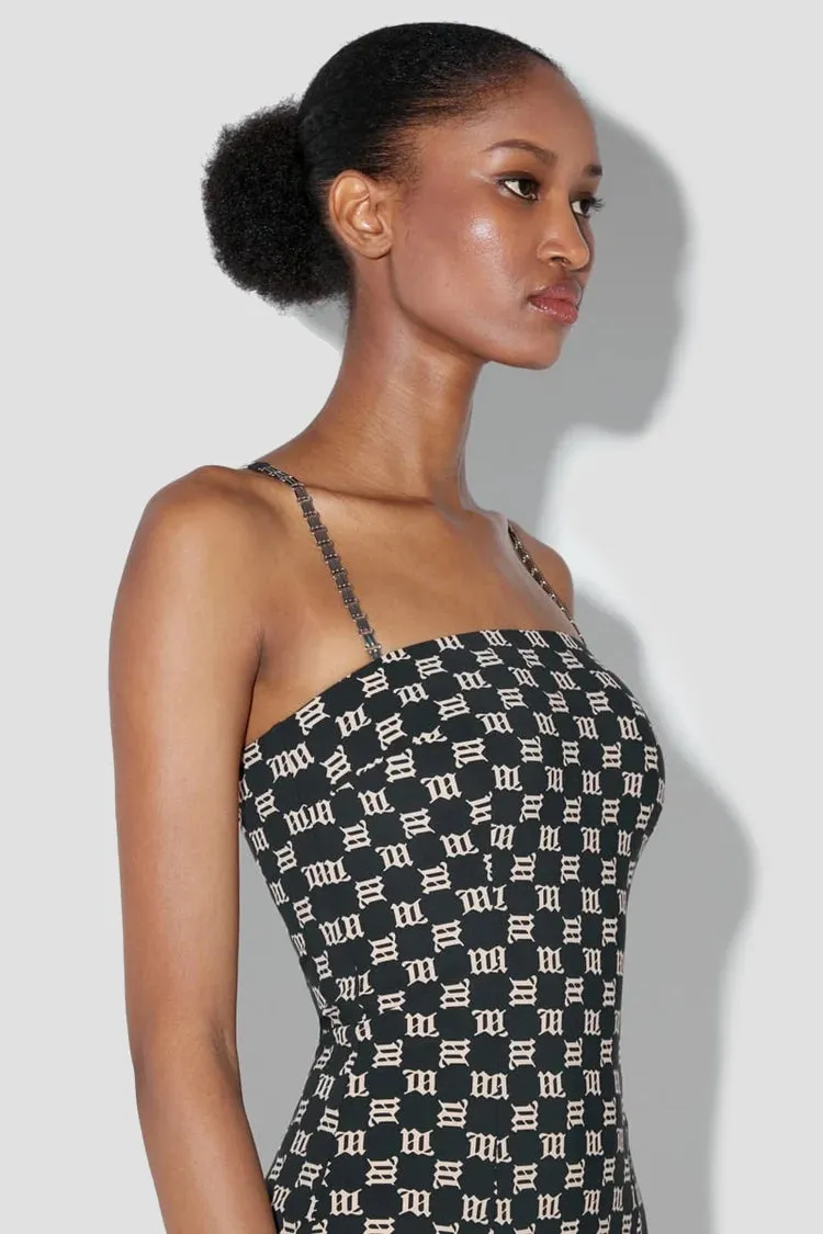 Monogram Spaghetti Mini Dress sold by MISBHV product image thumbnail 4
