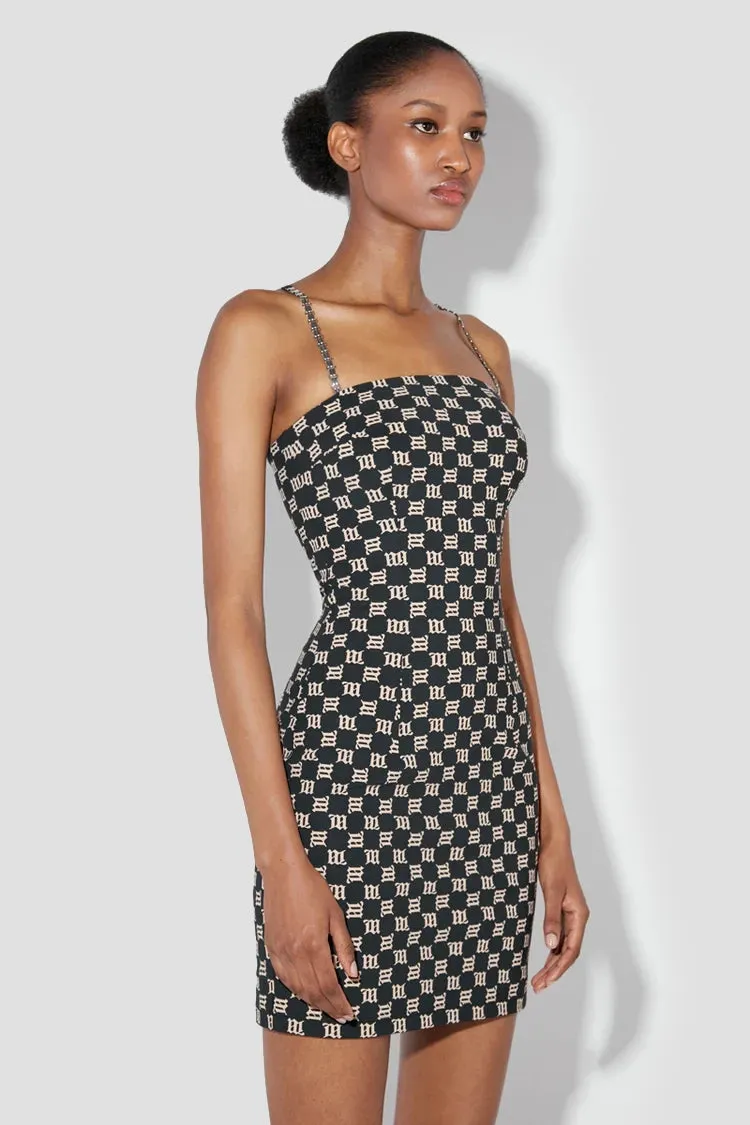 Monogram Spaghetti Mini Dress sold by MISBHV product image thumbnail 3