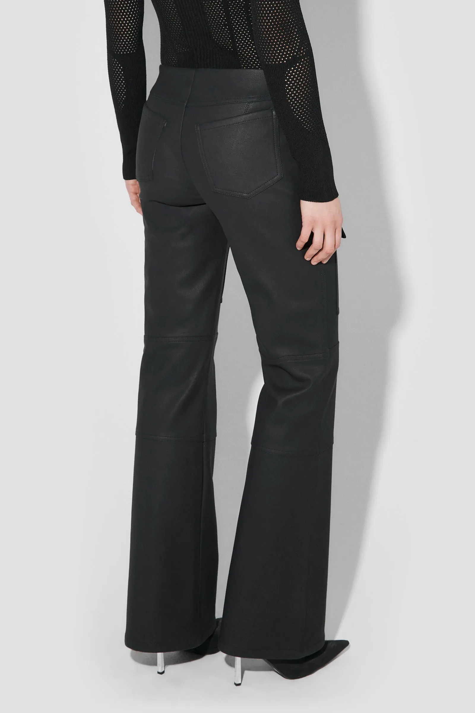 Matte Faux Leather Moto Trousers sold by MISBHV product image thumbnail 4