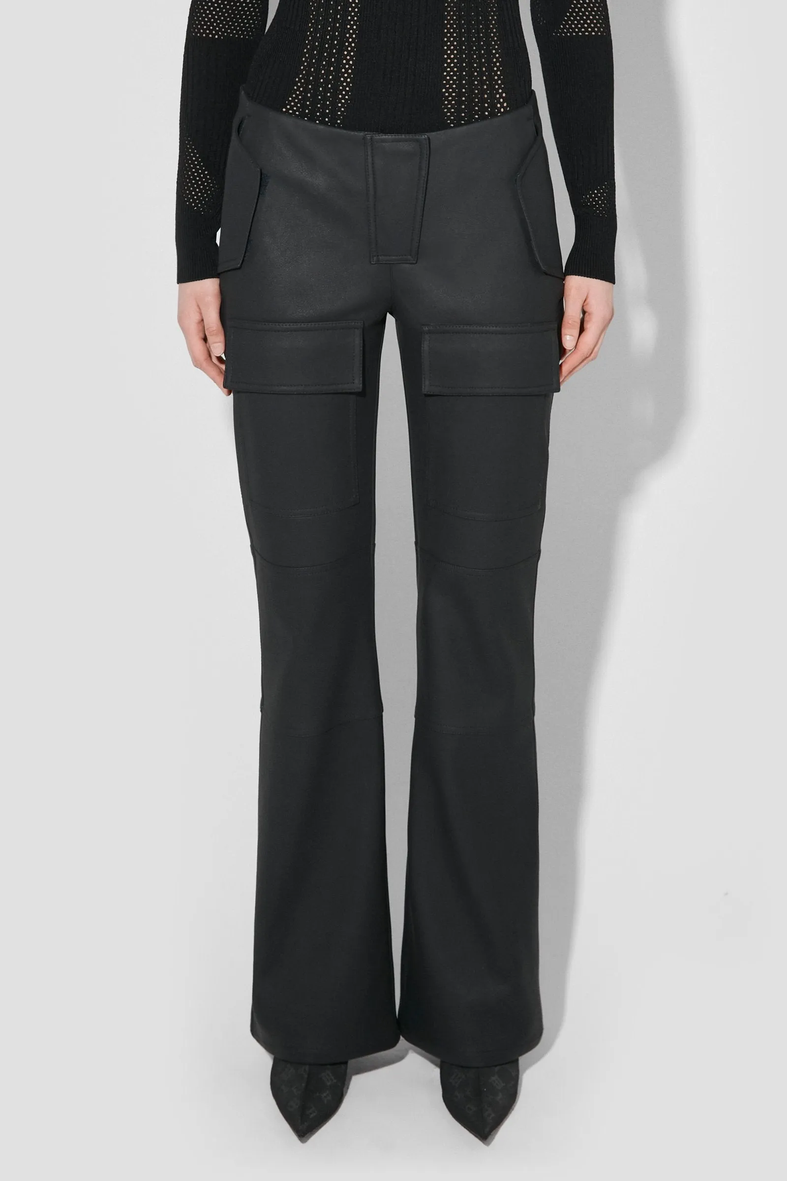 Matte Faux Leather Moto Trousers sold by MISBHV