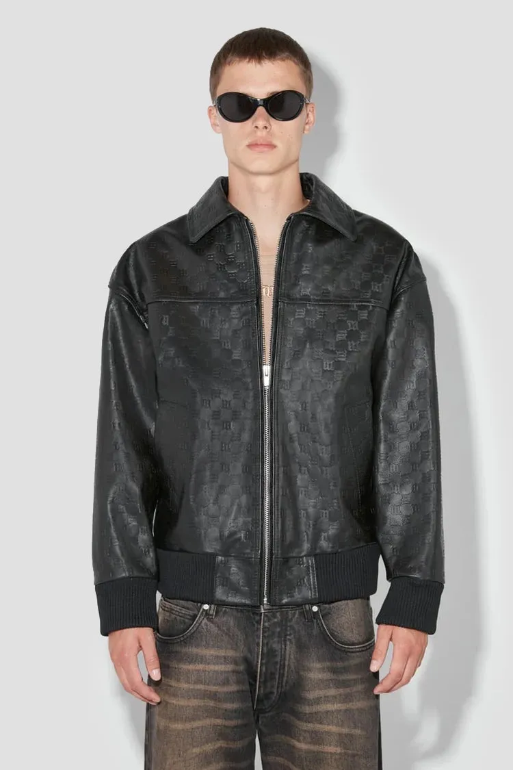 Monogram Embossed Bandit Leather Jacket sold by MISBHV