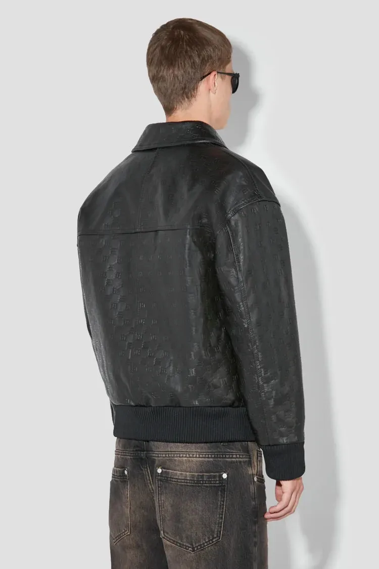 Monogram Embossed Bandit Leather Jacket sold by MISBHV product image thumbnail 2
