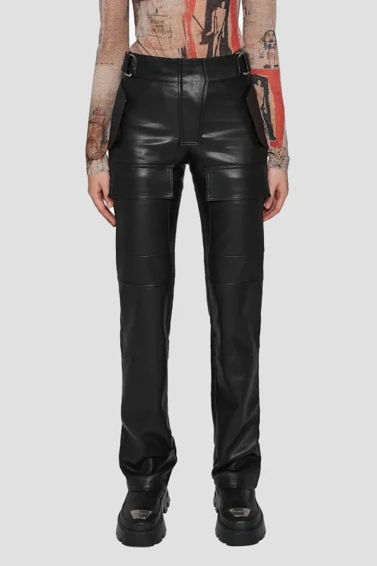 Vegan Leather Moto Trousers sold by MISBHV