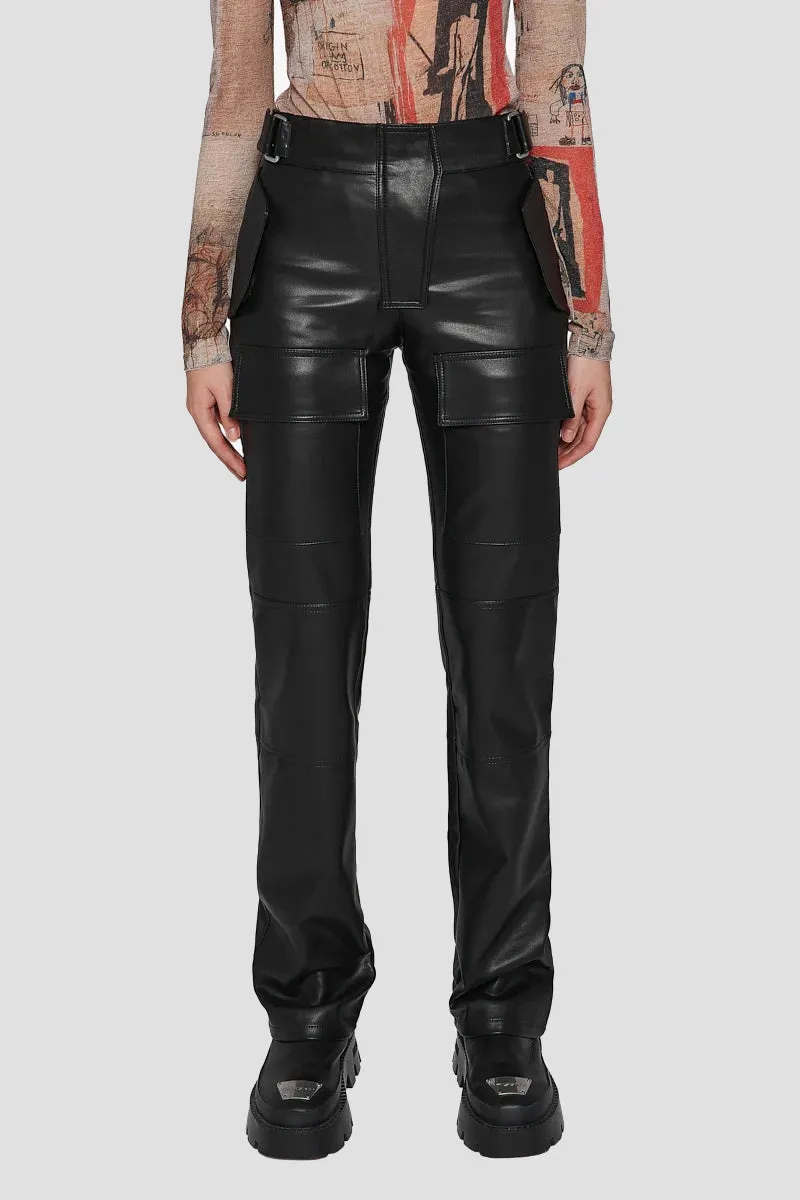 Vegan Leather Moto Trousers sold by MISBHV