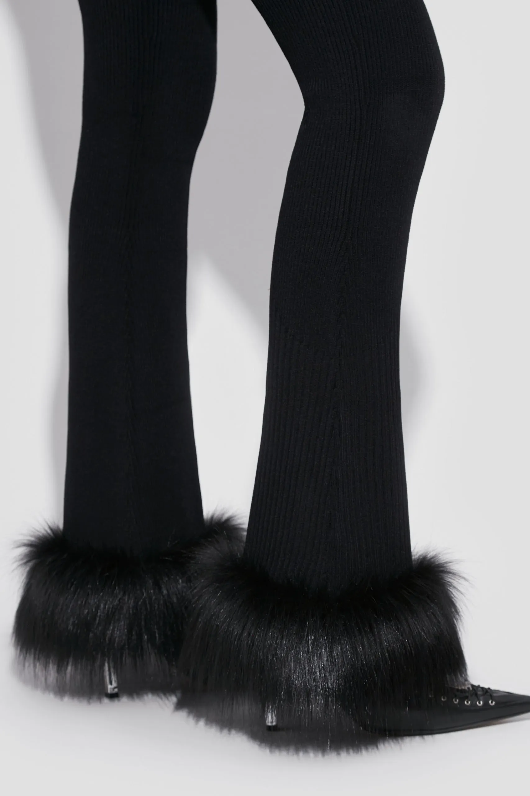 Knitted Seamless Flared Pants With Fur sold by MISBHV product image thumbnail 2