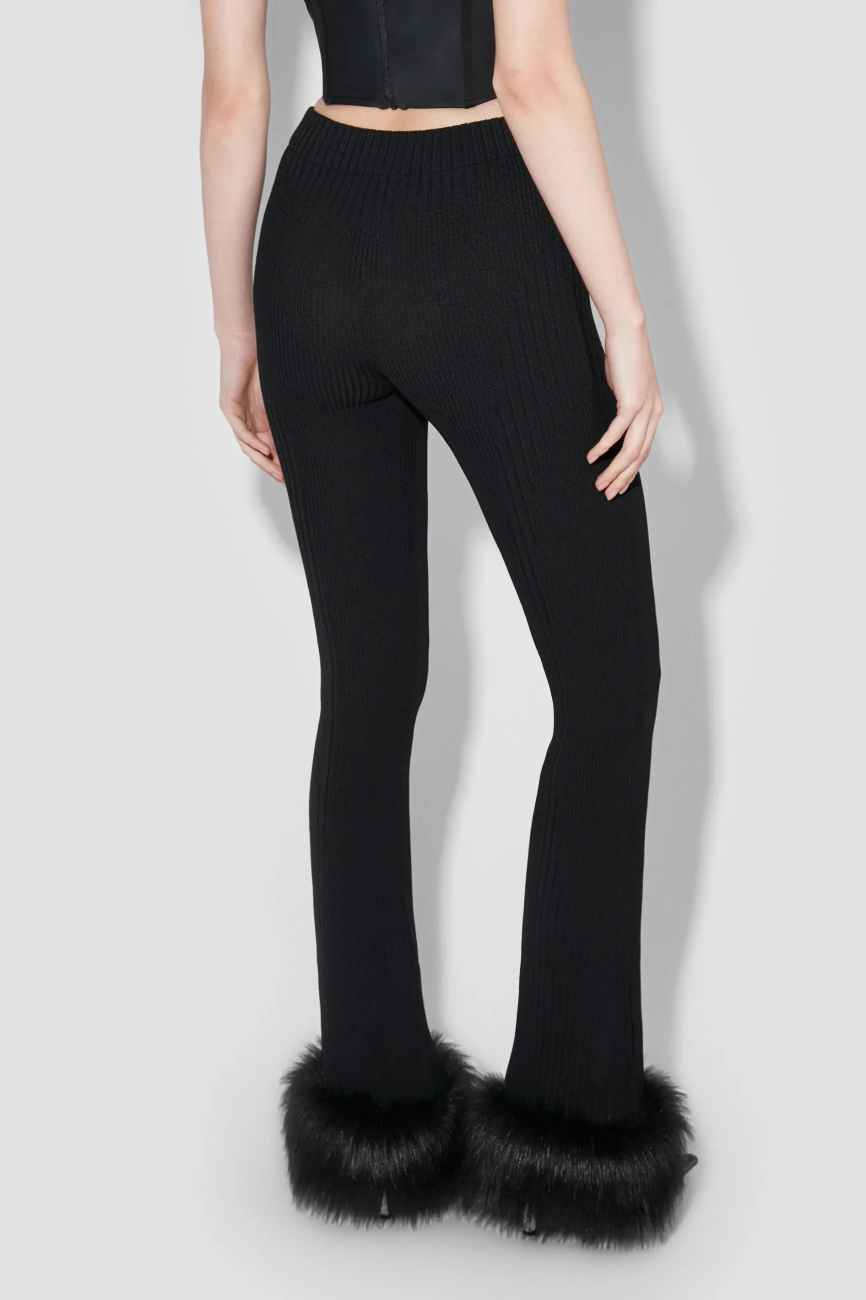Knitted Seamless Flared Pants With Fur sold by MISBHV product image thumbnail 4