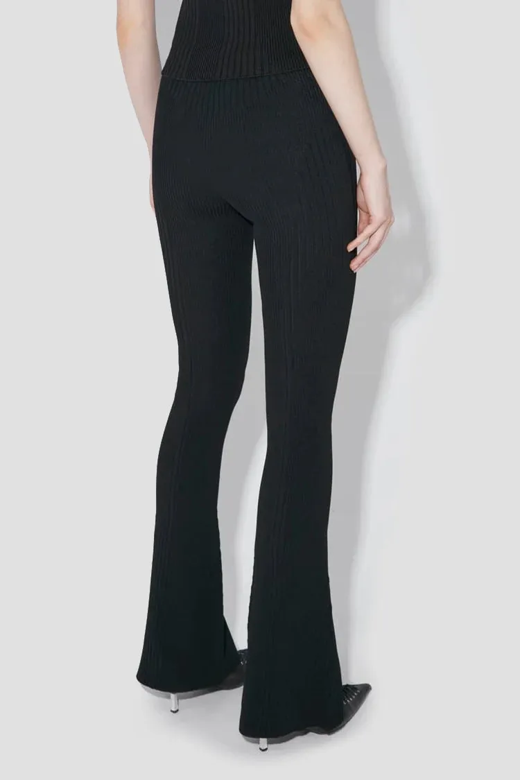 Knitted Seamless Flared High Waisted Pants sold by MISBHV product image thumbnail 3