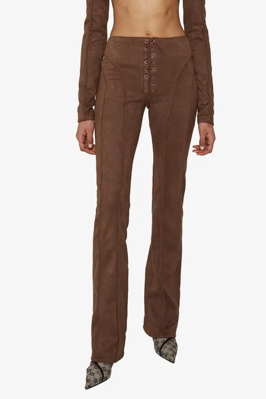 Vegan Suede Lara Trousers sold by MISBHV