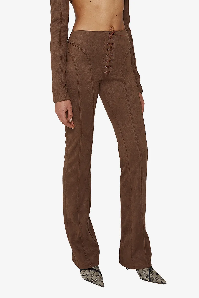 Vegan Suede Lara Trousers sold by MISBHV product image thumbnail 3