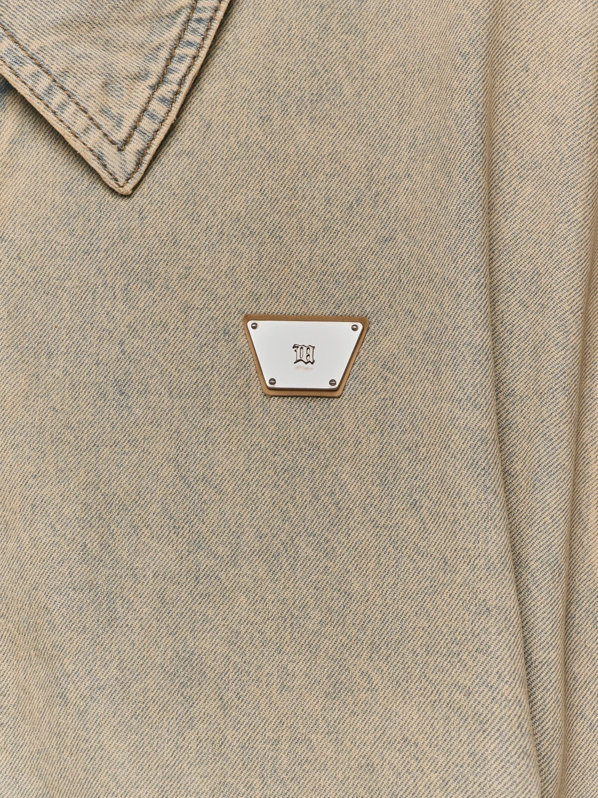 Sand Washed Bomber Denim Jacket sold by MISBHV product image thumbnail 4