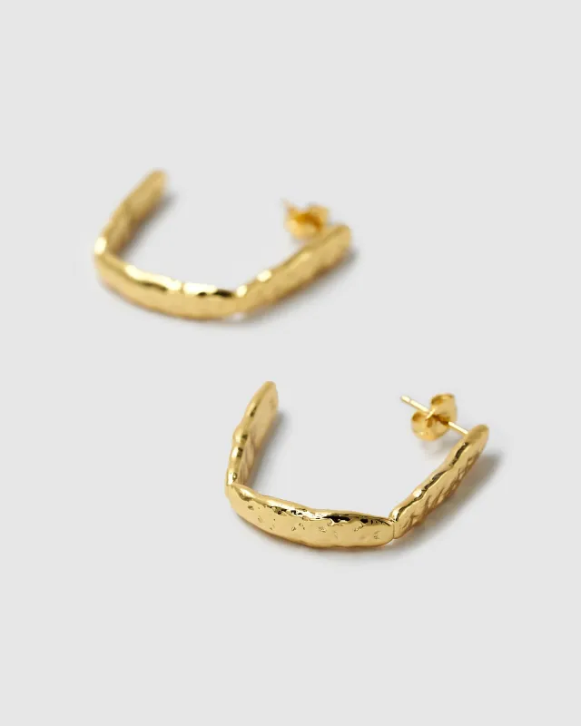 Frida Stud Hoop Earrings made by Brie Leon