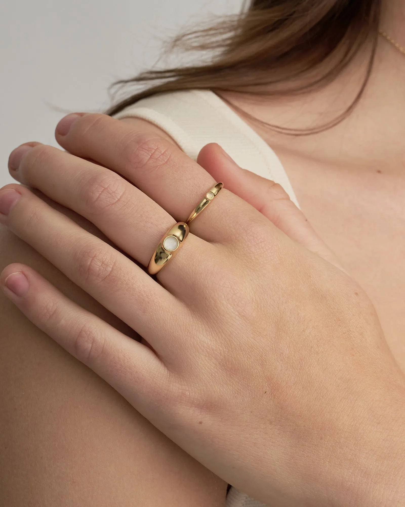 Ada Slim Moonstone Ring sold by Brie Leon product image thumbnail 2