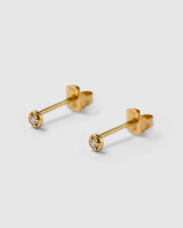 14k Gold Esther Diamond Studs sold by Brie Leon