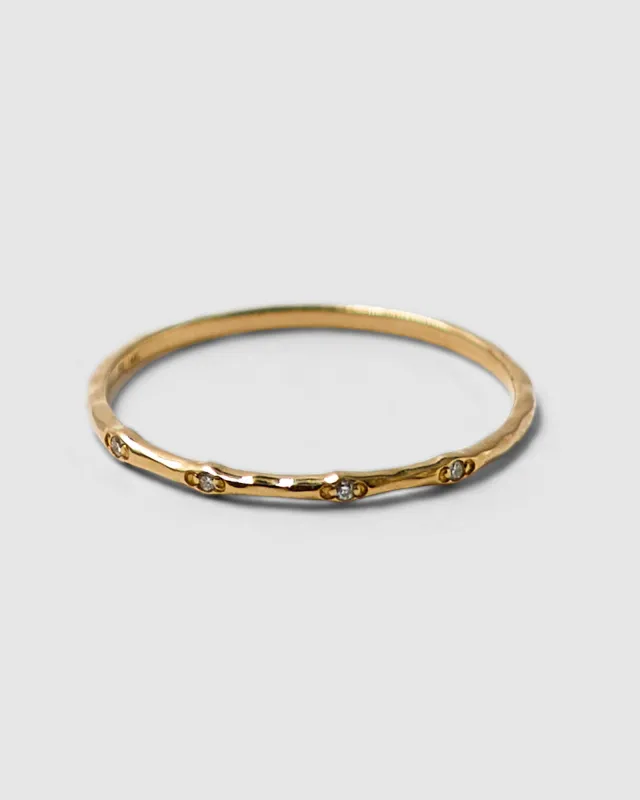 14k Gold Esther Diamond Ring made by Brie Leon