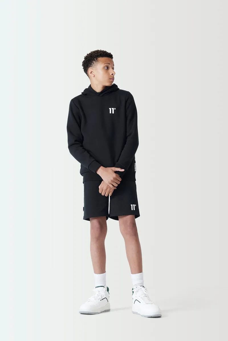 Sudadera Con Capucha Corte y Coser Panel De Texto Niño - Negra sold by Eleven degrees