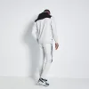 Text Print Block Joggers - Grey Marl / Black sold by Eleven degrees