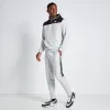 Text Print Block Joggers - Grey Marl / Black sold by Eleven degrees