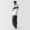 Mesh Overlay Quarter Zip Hoodie - White/Black sold by Eleven degrees