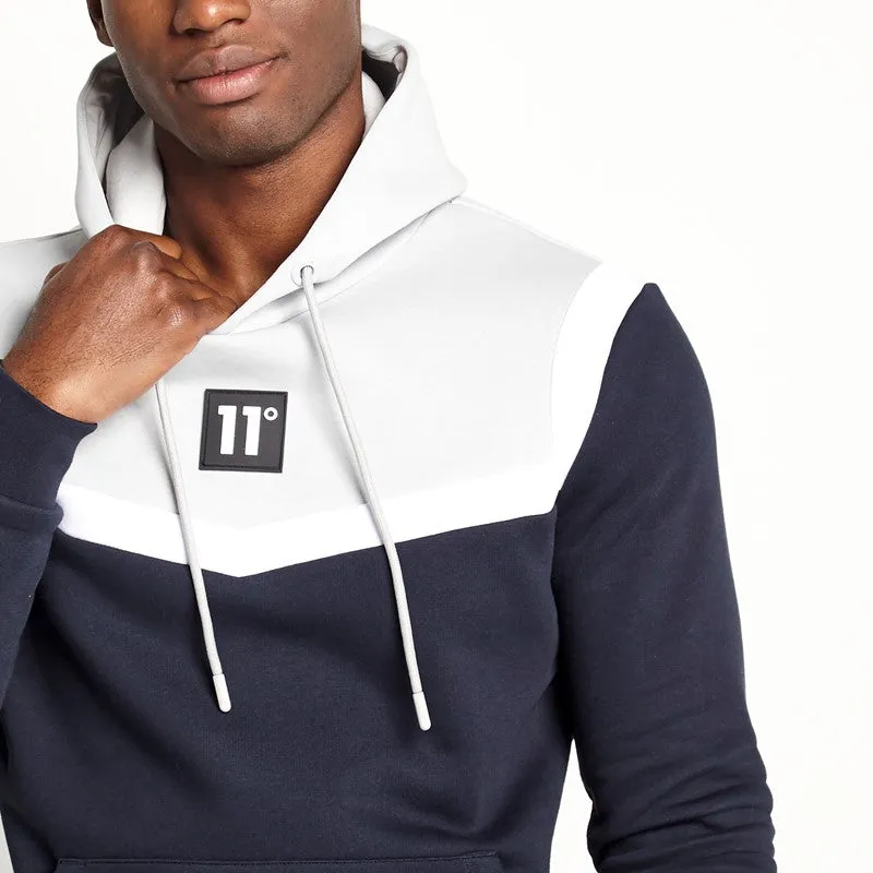 Sudadera Con Capucha Corte y Coser - Azul Marino / Gris Vapor / Blanco sold by Eleven degrees product image thumbnail 2