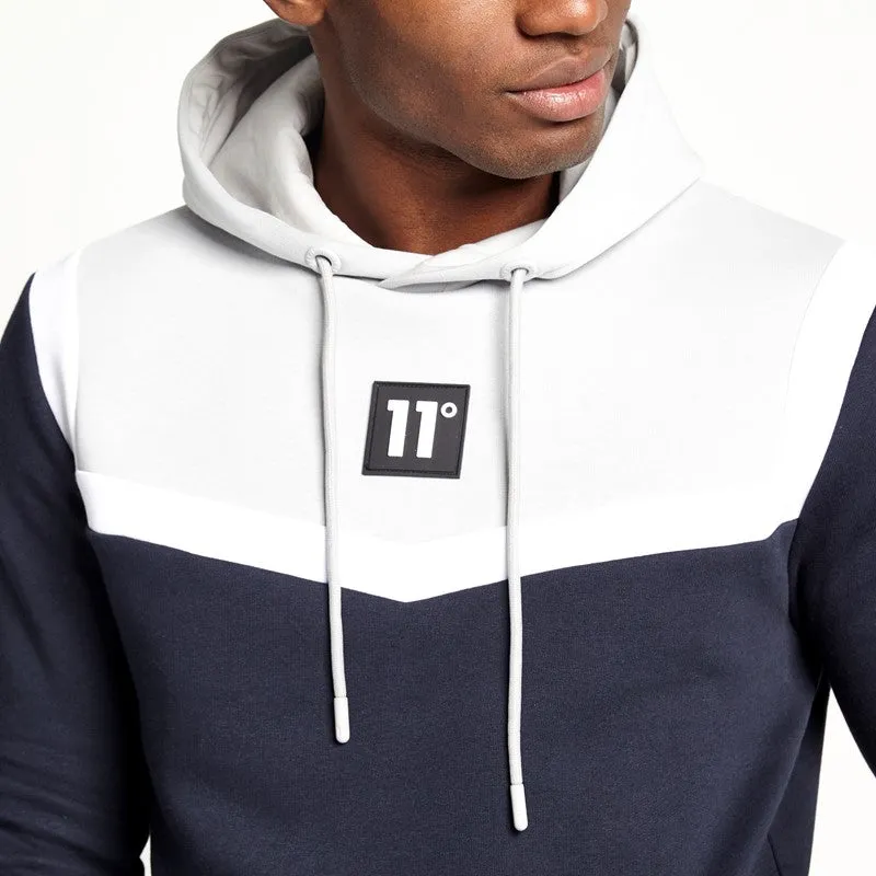 Sudadera Con Capucha Corte y Coser - Azul Marino / Gris Vapor / Blanco sold by Eleven degrees product image thumbnail 5