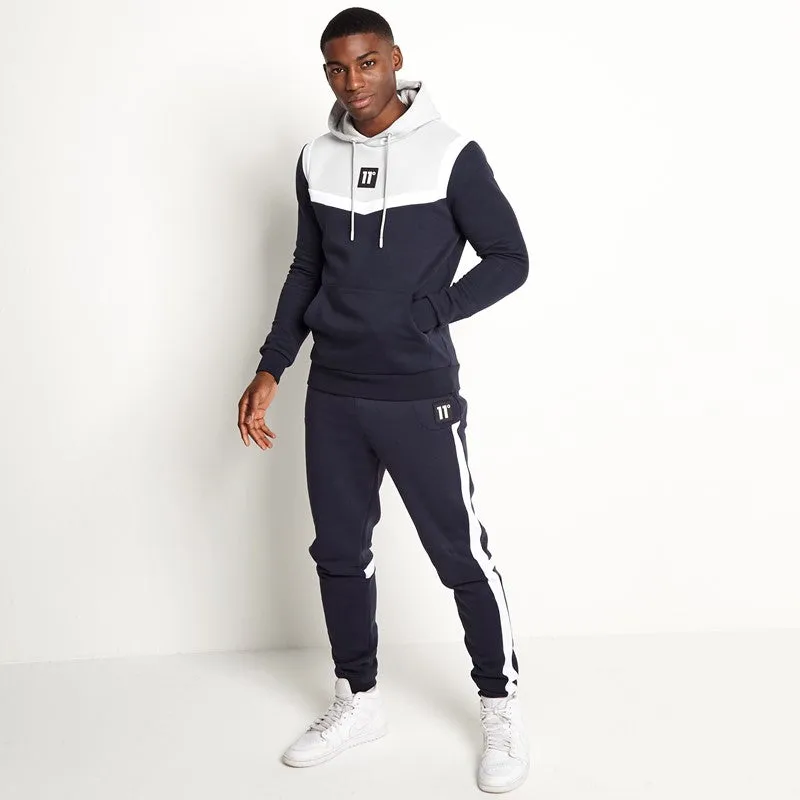 Sudadera Con Capucha Corte y Coser - Azul Marino / Gris Vapor / Blanco sold by Eleven degrees product image thumbnail 4