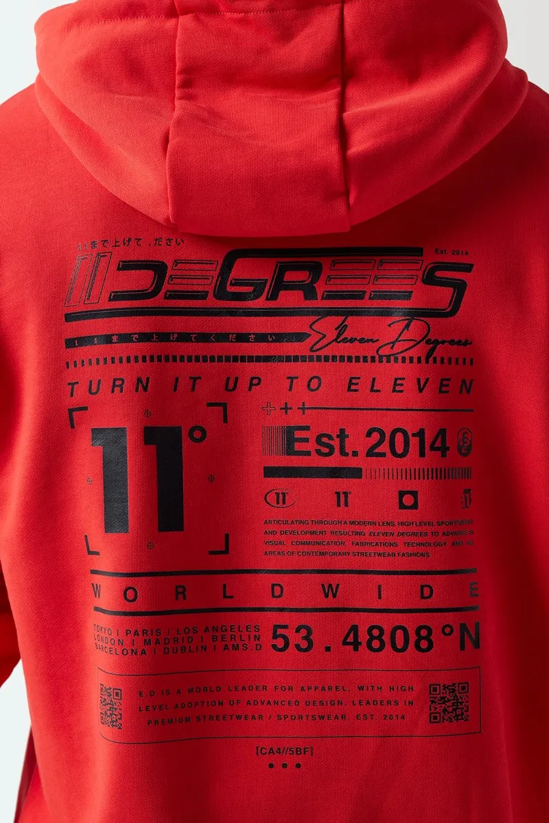 Sudadera Con Capucha Futuro Tecnológico - Rojo Fuego sold by Eleven degrees product image thumbnail 5
