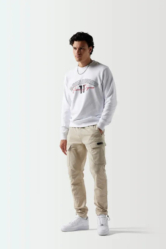 Sudadera Streetwear Crew - Blanca sold by Eleven degrees