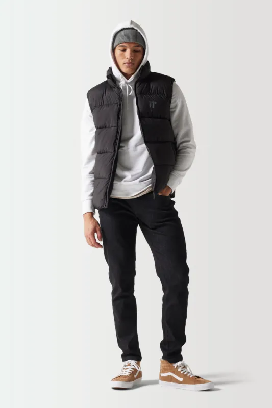 Chaleco Puffer Con Paneles - Negro sold by Eleven degrees