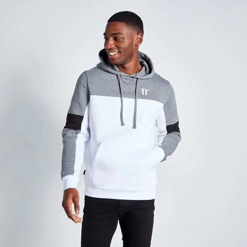 Sudadera Con Capucha Cut And Sew - Blanco / Marga Carbón / Negro sold by Eleven degrees