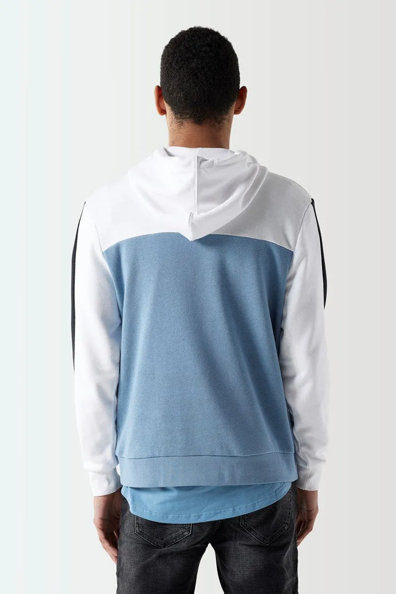 Sudadera Con Capucha Triple Panel - Azul Sombra / Blanca / Negra sold by Eleven degrees product image thumbnail 2