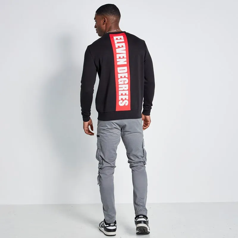 Sudadera Con Capucha y Espalda Estampada Cortar y Coser - Negro / Rojo Goji Berry sold by Eleven degrees product image thumbnail 3