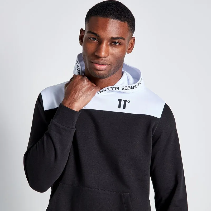 Sudadera Con Capucha Impresión De Texto En Bloque - Negra / Blanca sold by Eleven degrees product image thumbnail 2