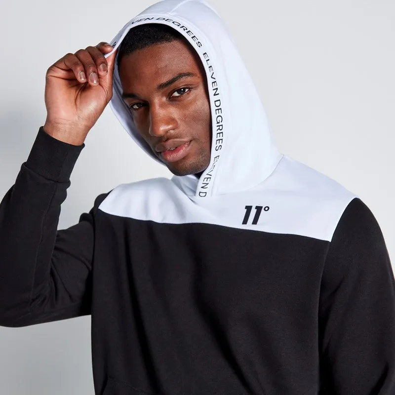 Sudadera Con Capucha Impresión De Texto En Bloque - Negra / Blanca sold by Eleven degrees product image thumbnail 5