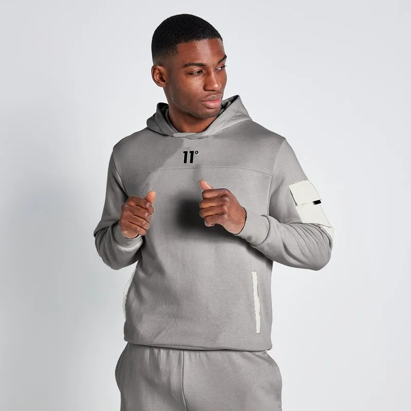Sudadera Con Capucha Con Bolsillos Tejidos - Gris Vaporoso sold by Eleven degrees
