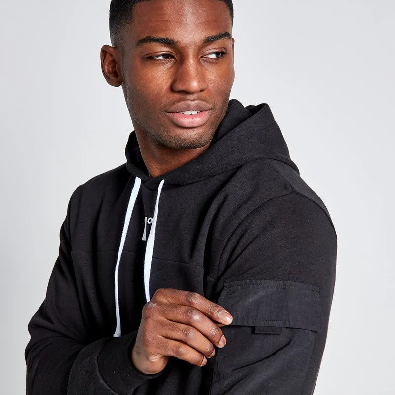 Sudadera Con Capucha Con Bolsillos Tejidos - Negra sold by Eleven degrees product image thumbnail 5